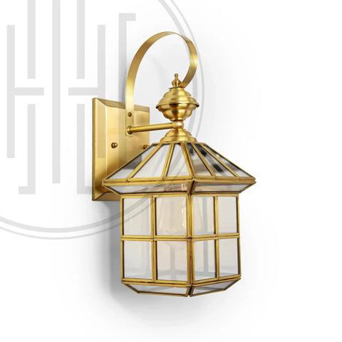 Classy Square Copper Cage Wall Lamp Light