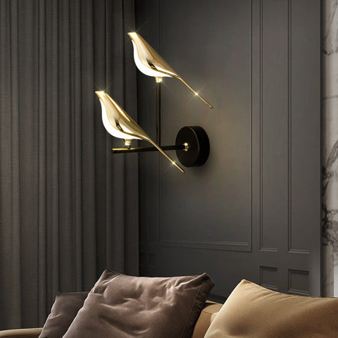 Chirpy Bird Pair Wall Light