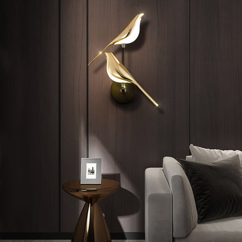 Chirpy Bird Pair Wall Light