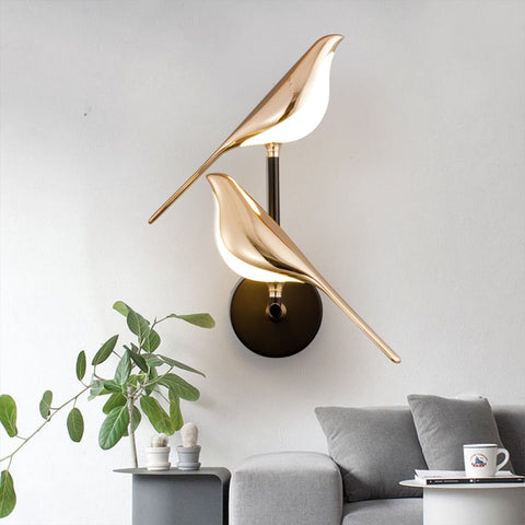 Chirpy Bird Pair Wall Light