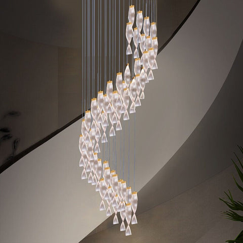 Swirl Helix Duplex Chandelier