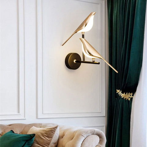 Chirpy Bird Pair Wall Light