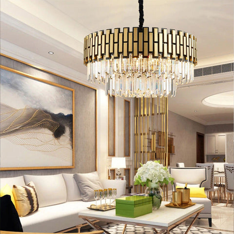 Antiquus Gold Crystal Chandelier