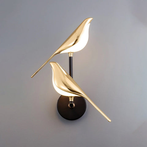 Chirpy Bird Pair Wall Light