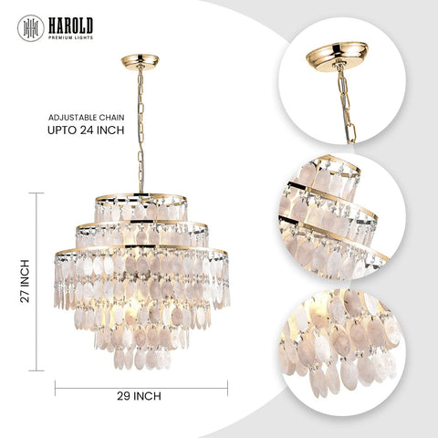 White Husks Chandelier