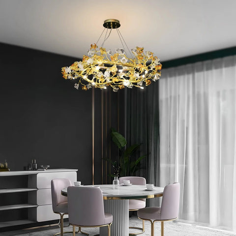 Floral Halo Radiance Chandelier