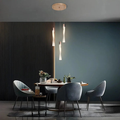 Luminous Twisted Hanging Light