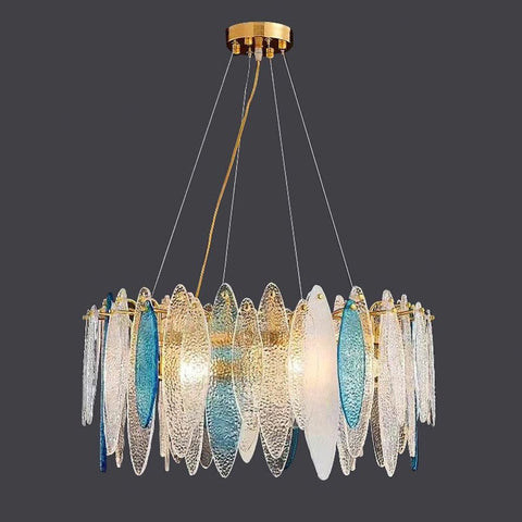 Beach View Multicolor Glass Petals Chandelier