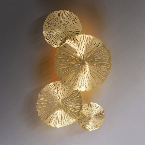 Golden Leaf Wall Light