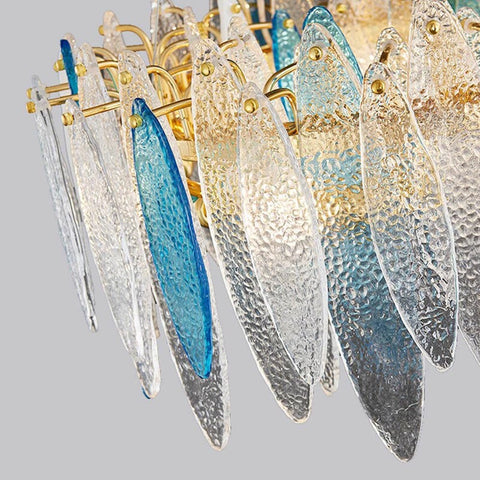 Beach View Multicolor Glass Petals Chandelier