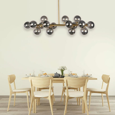 Bellus Catuli Smoke Glass Chandelier - 14 Heads