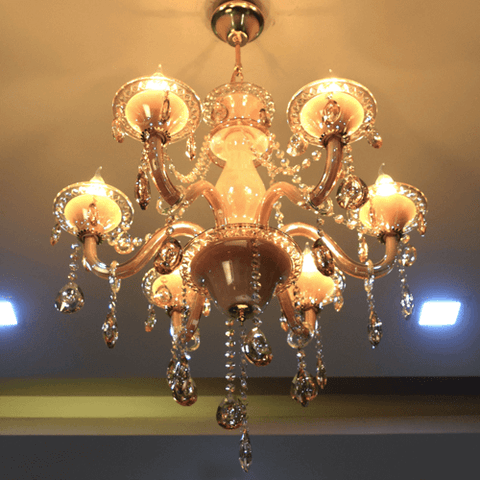 Amber Crystal Chandelier