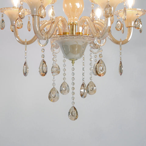 Amber Crystal Chandelier