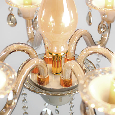 Amber Crystal Chandelier