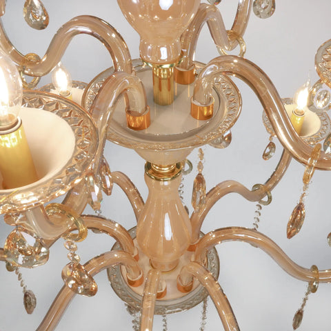 Amber Crystal Chandelier