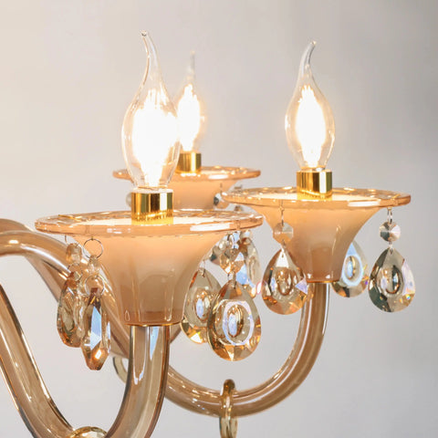 Amber Crystal Chandelier