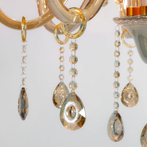 Amber Crystal Chandelier