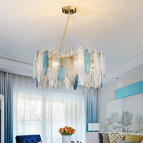 Beach View Multicolor Glass Petals Chandelier