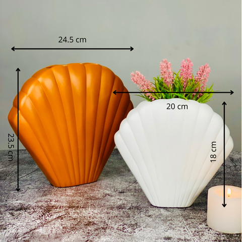 MODERN SWISH SHELL VASE SET