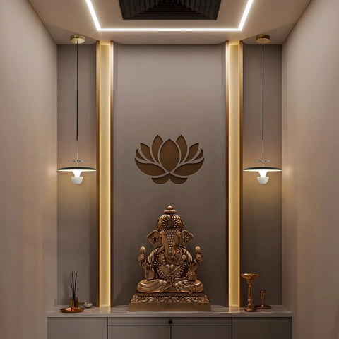 Arcus Minimal Temple Light - Hanging Light for Pooja Room