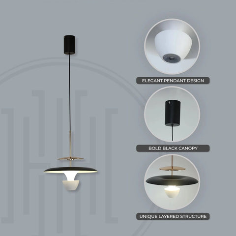 Arcus Minimal Temple Light - Hanging Light for Pooja Room