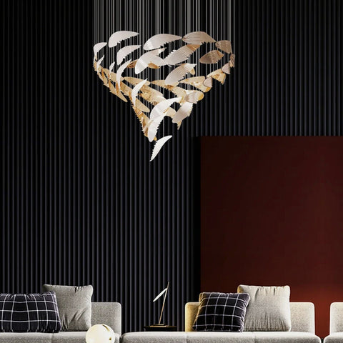 Flight Feather Chandelier