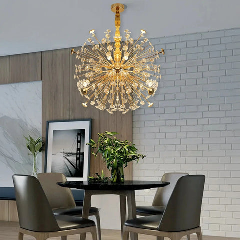 Golden Radiance Burst Chandelier