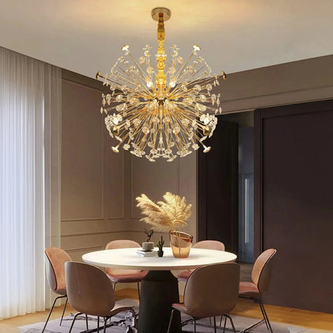 Golden Radiance Burst Chandelier