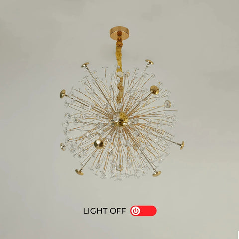 Golden Radiance Burst Chandelier