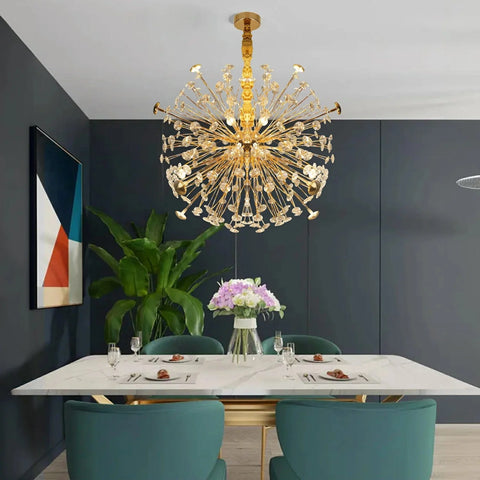 Golden Radiance Burst Chandelier