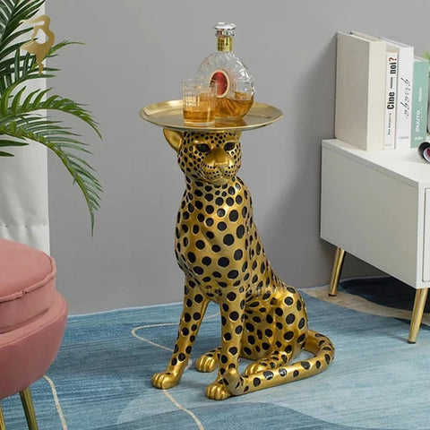 REGAL CHEETAH ACCENT TABLE