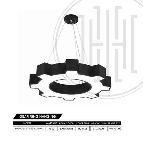 LED Gear Ring Hanging Profile Light