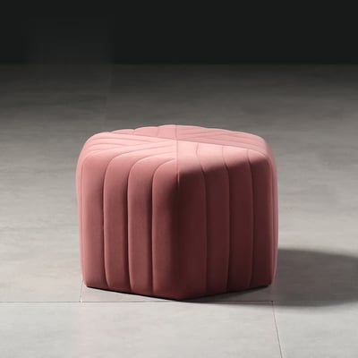 Velvet Pouf Ottoman Hexagonal Ottoman