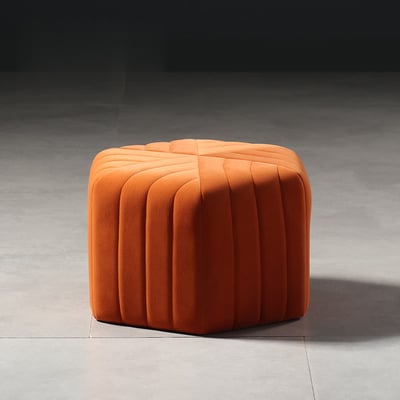 Velvet Pouf Ottoman Hexagonal Ottoman