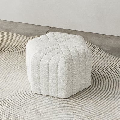 Velvet Pouf Ottoman Hexagonal Ottoman