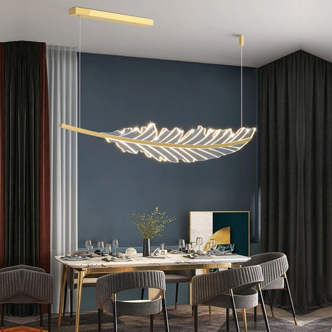 Acrylic Leaf Dining Chandelier