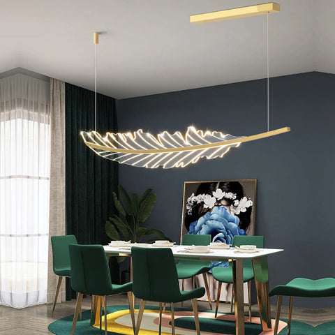 Acrylic Leaf Dining Chandelier