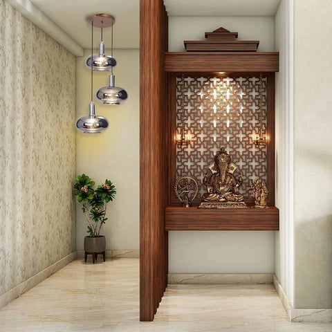 Luminous Orbit Temple Light - Hanging Light for Pooja Room