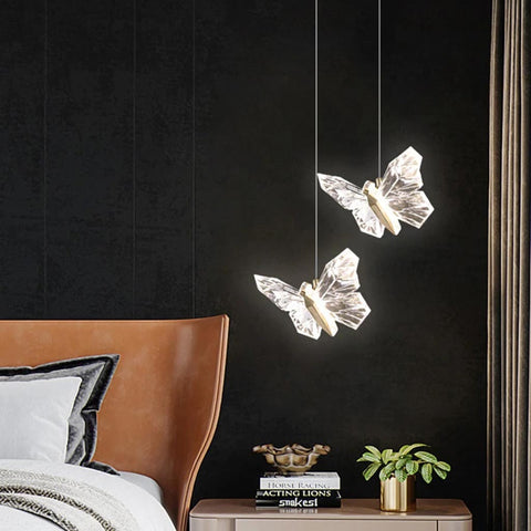 Crystal Butterfly LED Pendant Light