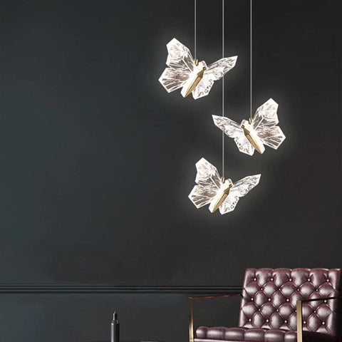 Crystal Butterfly LED Pendant Light