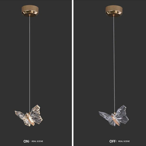 Crystal Butterfly LED Pendant Light