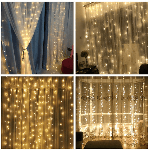 Decorative LED Fairy String Curtain Light - Warm White (240 LEDs)