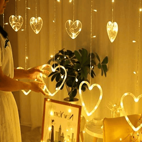 Heart Shape Curtain Light