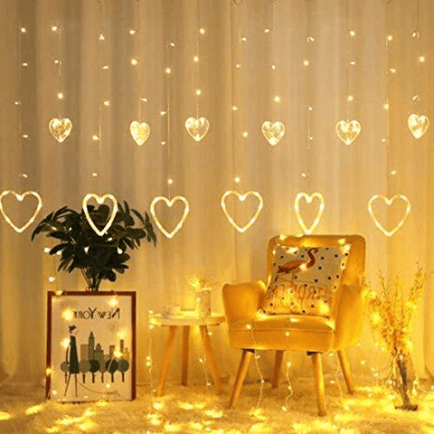 Heart Shape Curtain Light