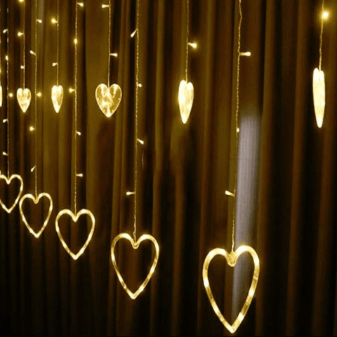 Heart Shape Curtain Light