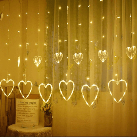 Heart Shape Curtain Light