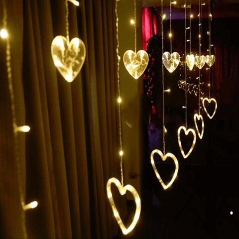 Heart Shape Curtain Light