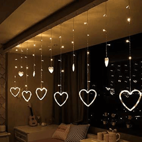 Heart Shape Curtain Light