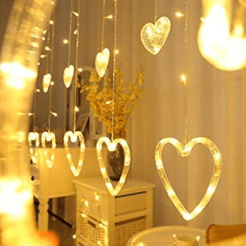 Heart Shape Curtain Light