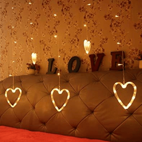 Heart Shape Curtain Light